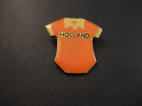 Voetbalshirt Nederlands Elftal (Oranje) Holland witte kraag